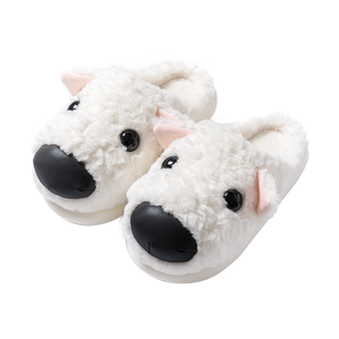 amazelulu柯基棉拖鞋女款毛绒厚底保暖2025新款冬季居家室内防滑