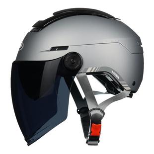 野马摩托车头盔男夏季防晒半盔3C四季大码电动车女骑行透气安全帽