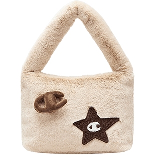 Champion冠军秋冬新款单肩包星星饼干男女情侣休闲潮流手提包