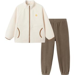 巴拉巴拉儿童睡衣套装男童女童摇粒绒保暖家居服秋冬款童装中大童