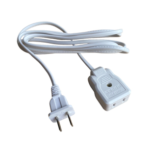 二孔电源延长线带3C认证对接插头可拆卸穿孔两脚公母监控插头插座