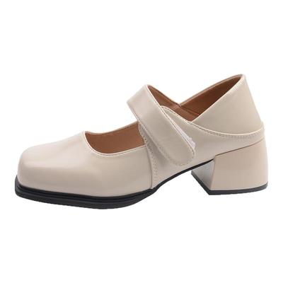 法式赫本风小皮鞋女冬百搭乐福鞋