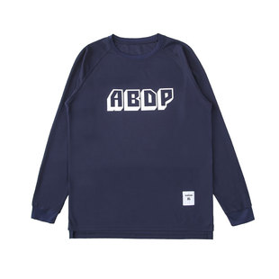 ABDP篮球长袖宽松运动休闲街头圆领落肩透气长袖开叉T恤热身服