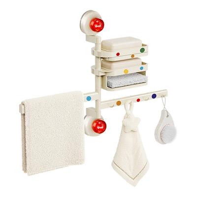 2025新款吸盘厨房抹布置物架