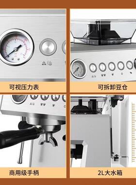 跨境货源意式咖啡机全自动家用现磨浓缩研磨一体机商用蒸汽打奶泡
