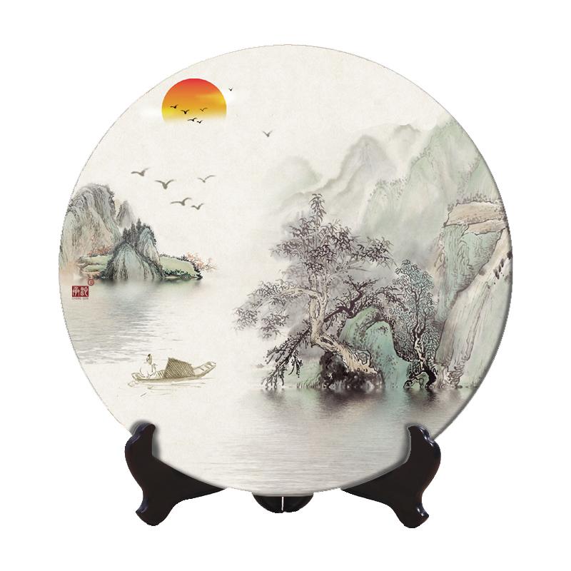 新中式陶瓷摆盘12英寸