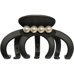 抓夹女高级感珍珠发夹大号南瓜发抓夹适合发量多后脑勺盘发鲨鱼夹