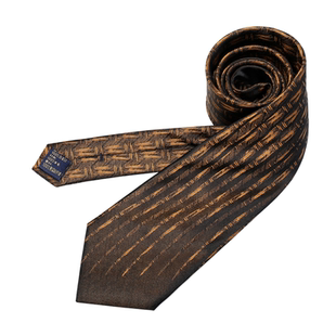 桑蚕丝手工真丝领带男高级感复古金色商务9cm宽新郎结婚高档轻奢