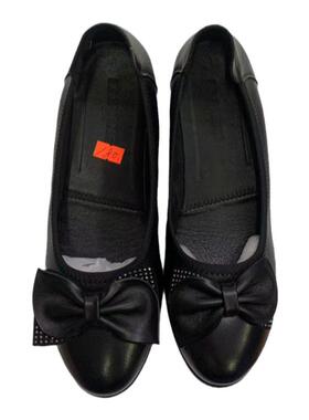 母亲节礼物赛狼蝴蝶结黑色女皮鞋大码Women's leather shoes