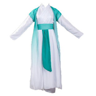古典舞演出服装梁祝汉服青蛇舞蹈飘逸禅舞广袖仙女中国风纸扇书生