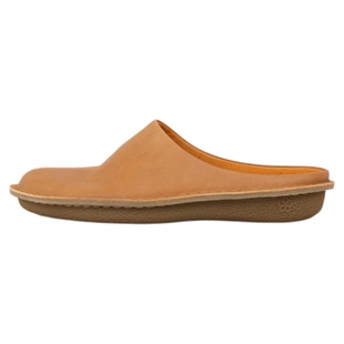 WUHUAN五环半拖鞋男女外穿勃肯鞋足弓支撑真牛皮软底复古包头拖鞋