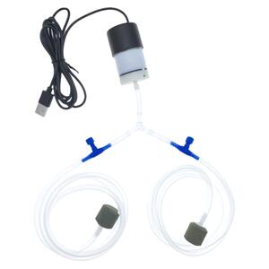 USB鱼缸氧气泵双出气口通用增氧