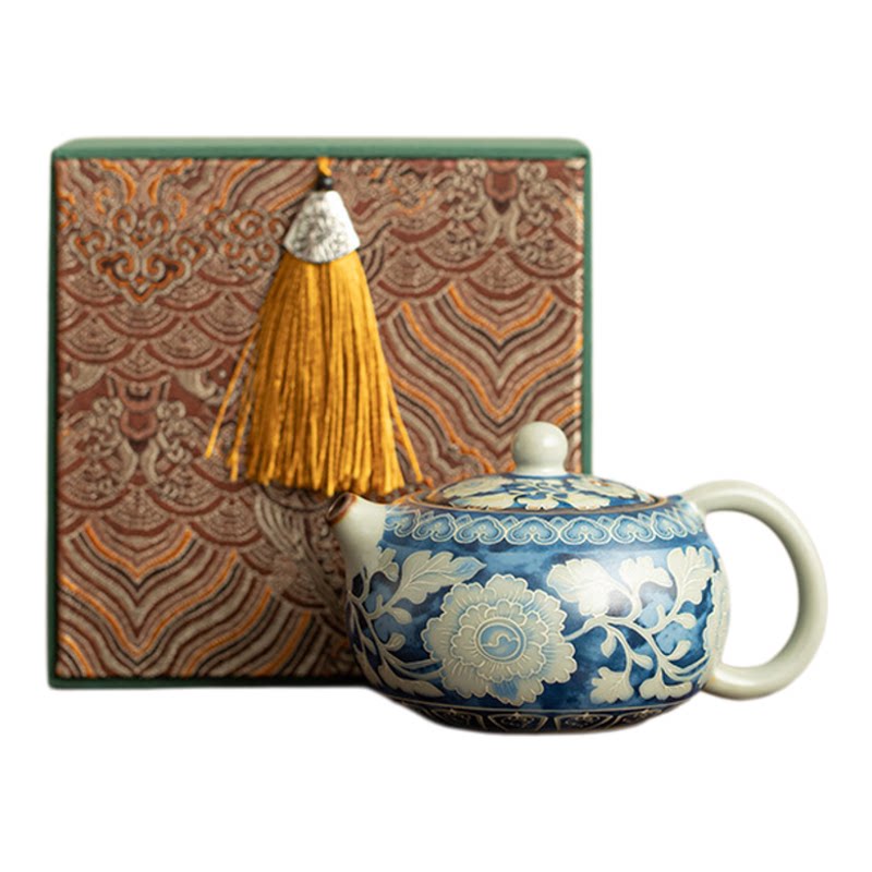 汝窑元青花西施壶功夫茶具