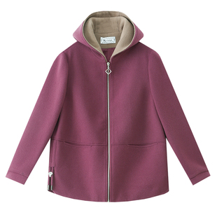 妈妈秋装毛呢外套2025秋冬短款中老年女装洋气大码小个子呢子大衣