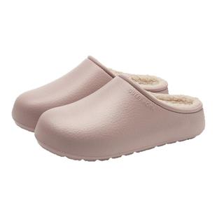 踩屎感棉拖鞋女冬季2025新款室内家居包头防水保暖舒适厚底棉拖男