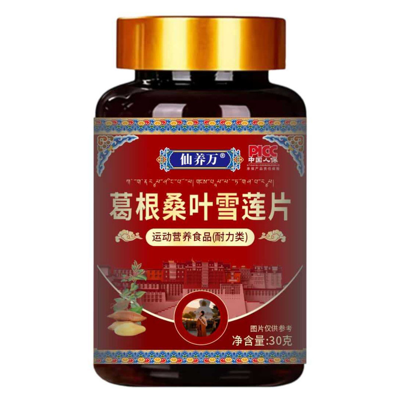 葛根桑叶雪莲丸片官方正品葛根的功效与作用草本清香含服即食2cq