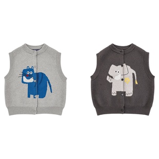 幼悠童装男童无袖叠穿马甲秋冬款2025新款儿童冬季保暖厚实背心潮