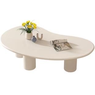 轻奢现代腰果茶几客厅家用侘寂风奶油风网红创意简约小户型茶桌子