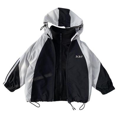 秋冬连帽摇粒绒内胆冲锋衣外套