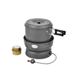 步林露营铝合金风暴炉野营炊具高效防风便携野营分体式酒精炉煮锅