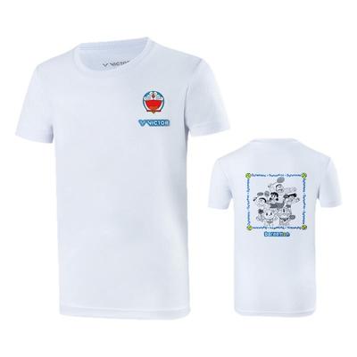 2025哆啦A梦系列VICTOR威克多胜利羽毛球服针织男女短袖T恤504DRM