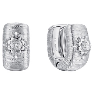 CINNLER“梦境浮菊”轻奢耳环女设计感小众气质方形拉丝工艺耳圈