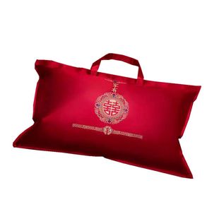 结婚枕芯包装袋枕头棉被喜被收纳袋大红色喜庆陪嫁四件套手提袋