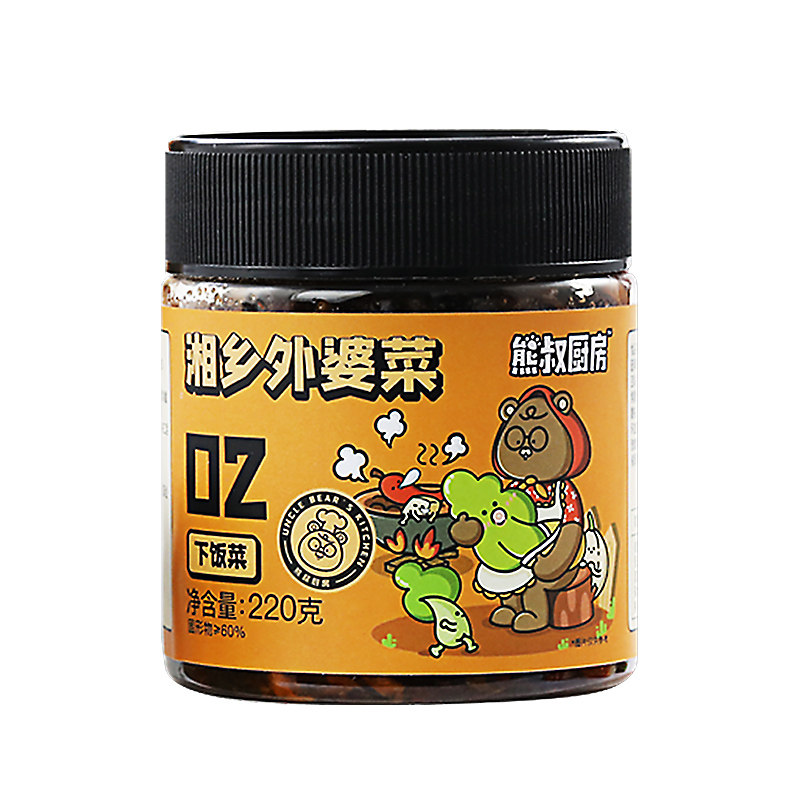 熊叔厨房萝卜丁外婆菜1瓶装组合下饭菜拌面香辣罐装正宗土特产