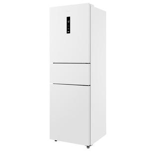 美的283白色三开门风冷无霜家用小型租房宿舍变频一级能效电冰箱