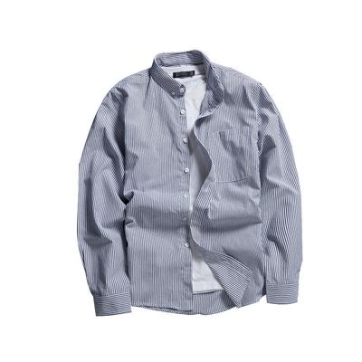 男士长袖休闲牛津纺衬衫