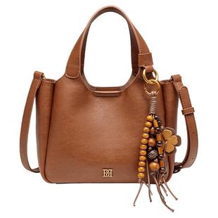 百思图女士菜篮子包2026新款水桶包女包斜挎包妈妈包真皮手提包包