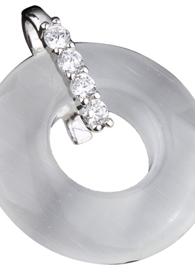 镶嵌佛公银托蜜蜡配件玉石平安扣