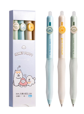 得力热敏可擦中性笔黑色三年级专用按动替换芯晶蓝蓝色热敏可擦橡皮笔芯摩擦橡皮改错纠错可改正热可擦中性笔