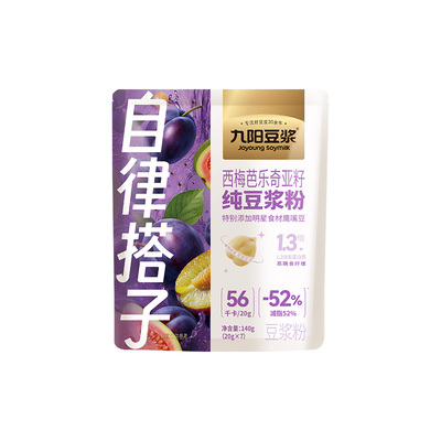 自律搭子九阳豆浆西梅芭乐奇亚籽纯豆浆粉大餐救星高膳食纤维代餐