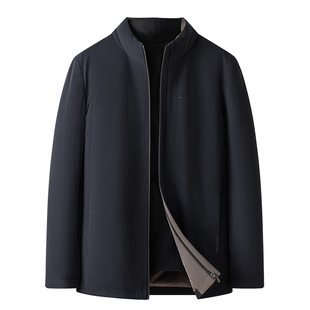 [85%蓬松鸭绒]梦特娇男士立领羽绒服25冬季商务夹克外套加厚保暖C