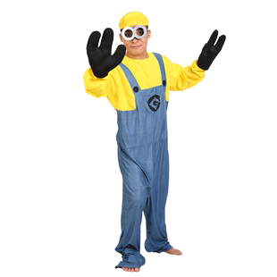 儿童小黄人演出服cos成人神偷奶爸衣服眼镜大人表演亲子服装走秀