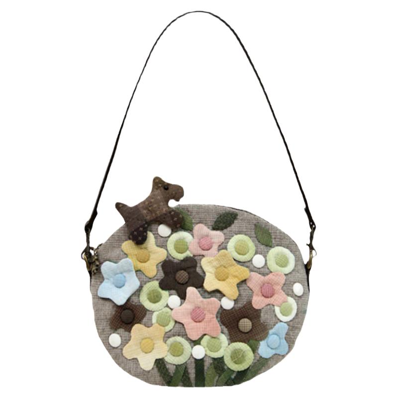 手工DIY材料包 玫瑰拼布材料套包 拼布材料包 花园小包【不是成品
