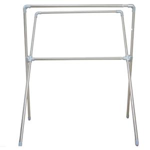 落地折叠式304不锈钢X型双杆晒衣架阳台挂衣架晒被架伸缩晾衣架