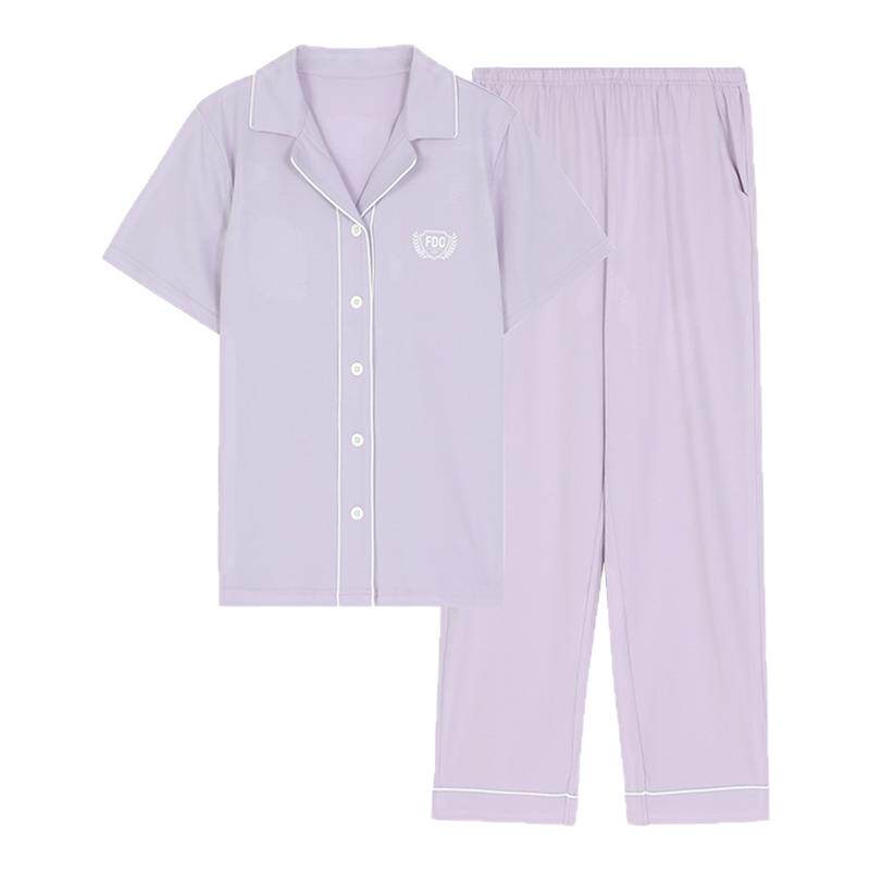 衣女家居服套装同款翻领芬狄诗女