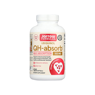 美国Jarrow Formulas QH-absorb泛醇Kaneka还原型辅酶q10软胶囊