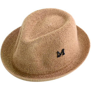 夏季儿童爵士帽男童遮阳帽宝宝草帽太阳帽镂空女宝宝小礼帽凉帽潮