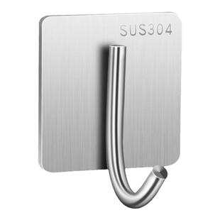 免打孔不锈钢书包挂钩厨房挂勾卫生间门后入户挂衣钩墙壁承重粘钩