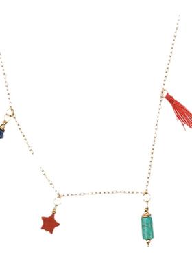 活力之星14k注金路塔斯曼项链