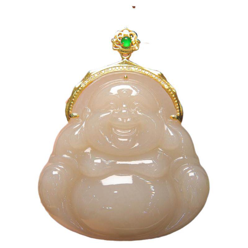 原创设计翡翠金镶玉送老婆礼物