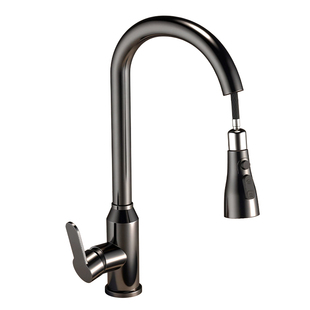 精铜厨房抽拉式水龙头伸缩洗菜盆专用水槽冷热两用增压防喷溅家用