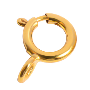 18k金弹簧扣五花手链调节扣延长链s配件连接扣头黄金项链m扣防掉