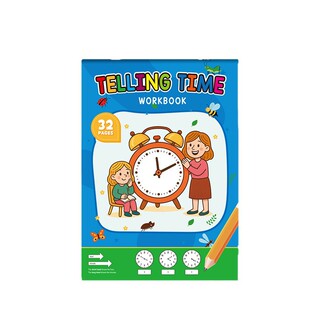 Telling Time Workbook外贸小学生时间换算数学练习册认识时钟表