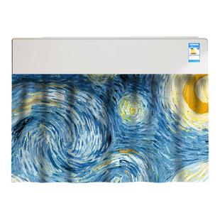 复古油画风防尘耐磨棉麻混纺防直吹空调挡风帘孕妈母婴免安装布帘