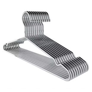 304不锈钢衣架实心挂衣架子凉晾衣撑撑子晒衣挂衣服挂钩加粗阳台