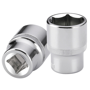 1/2铬钒钢大飞短套筒套装扳手8-32mm外六角套筒头电动6角套头工具